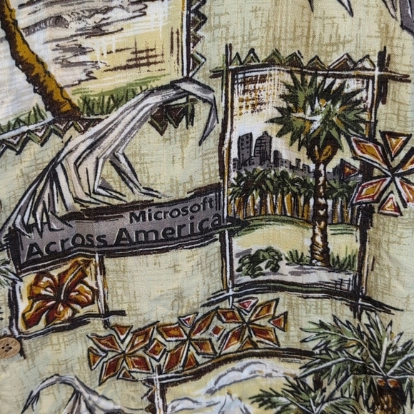 RARE Toes on Nose Microsoft Hawaiian Shirt Size Large EUC - Picture 2 of 11